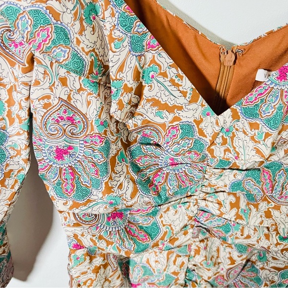 Veronica Beard Lozano Floral Silk Crepe Mini Dress - Picture 4 of 9